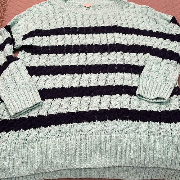 Anthropologie Pilcro Blue Longline Stitch Sweater/NWT/M - Picture 8 of 14